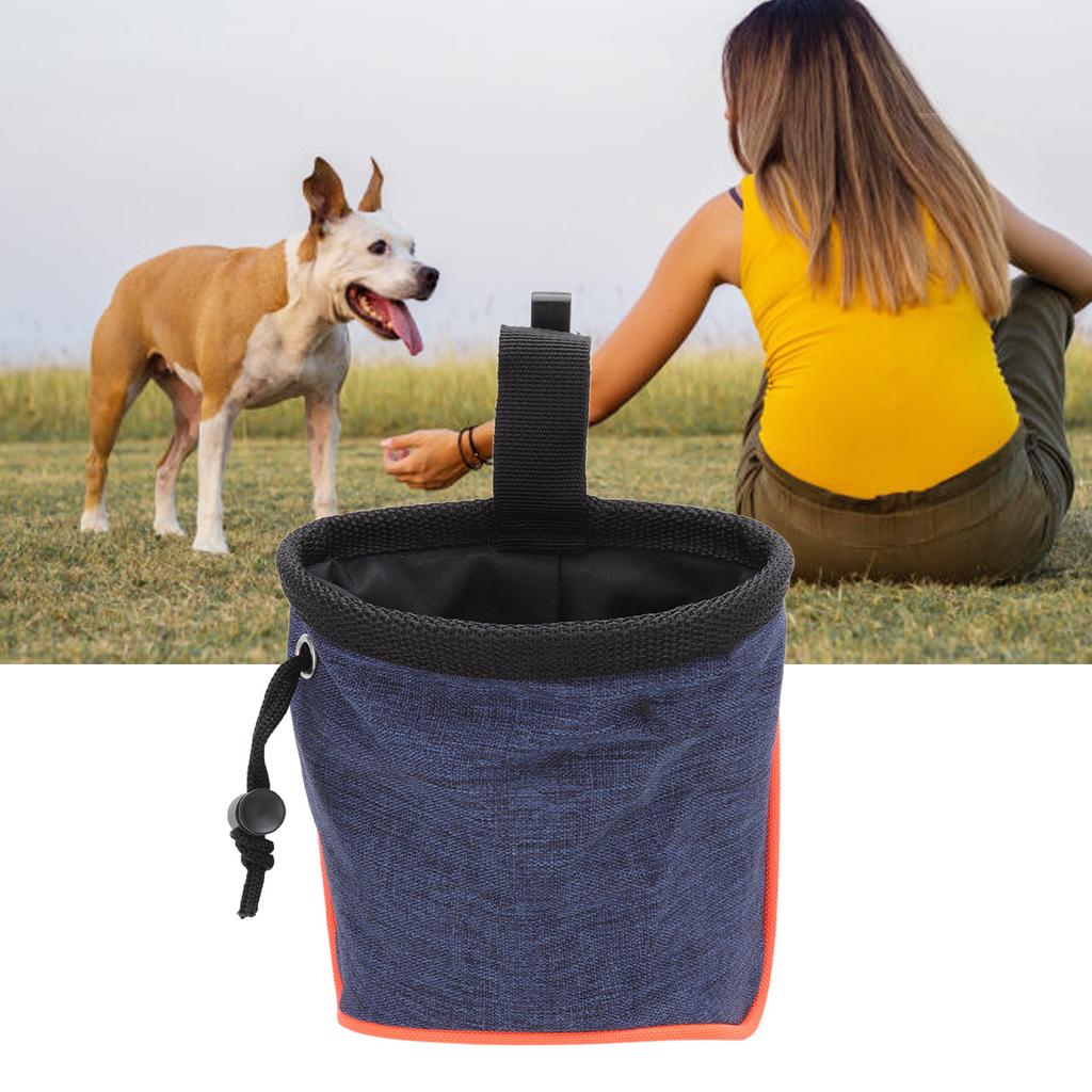 Dog Treat Pouch Collapsible Dog Walking Bag with Built In Poop Bag Dispenser for Travel Walking Outdoor