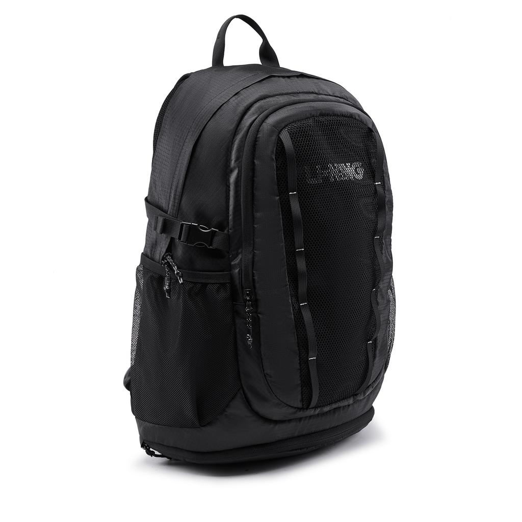 New LiNing Fitness Series Polyester Backpack Unisex Black ABSV399-1