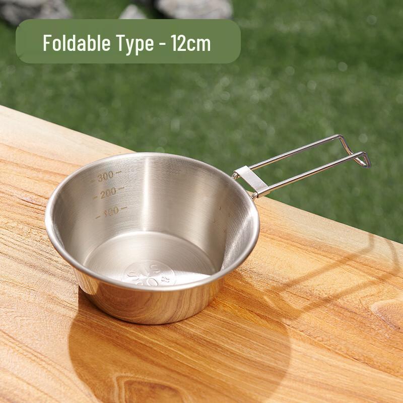 Utool 304 Stainless Steel Folding Handle Camping Sierra Bowl