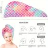 1 Pc Children's Fish Scale Hair Cap Microfiber Soft Absorbent Hair Towel Bathroom Living Room Essential Hair Drying Supplies