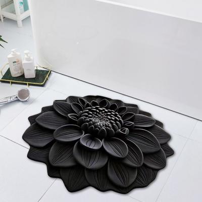 3D Realistický Kvetinový Vzor Absorpčná Podložka Protišmykový Kvetinový Koberec Plyšová Zamatová Podložka na Podlahu do Spálne, Kuchyne, Kúpeľne, k Pohovke, Konferenčnému Stolíku