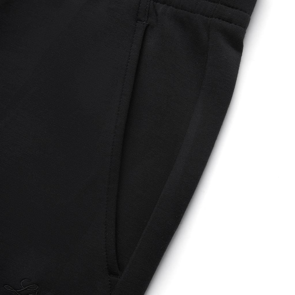 Li-Ning Sports Lifestyle Series Solid Color Mid-Rise Breathable Versatile Straight Leg Casual Pants Women Bottoms Black AKLV198-2