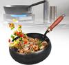 Antihaft-Wok, 24 cm Woks und Pfannen, Manuell geschmiedete Pfanne, Flacher Boden, Wok-Pfanne für Induktions-, Elektro- und Gasherde