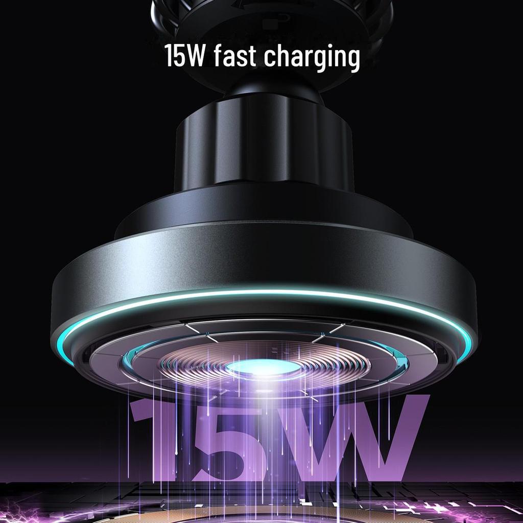 Jiletang 15W Carregador Magnético Sem Fio para Carro e Suporte para Telefone
