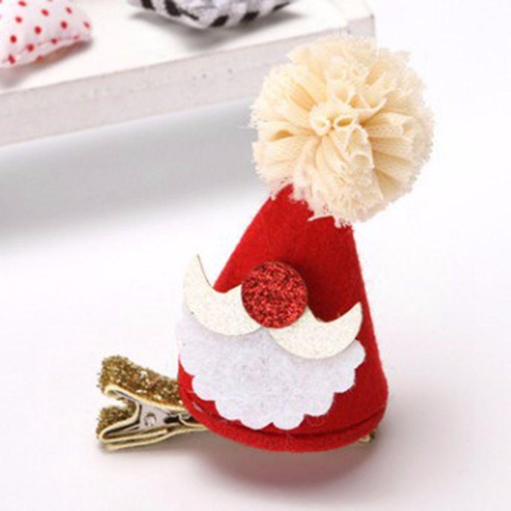 Cloth Zinc Zinc Alloy Christmas Hair Clip Korean Style Headwear Kids Hair Accessories Christmas Hat Hairpin