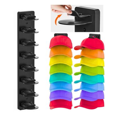 Estante de Almacenamiento para Sombreros Soporta 8 Sombreros Montable en Pared Ahorro de Espacio Organizador de Sombreros Estante de Gran Capacidad para Gorras de Béisbol