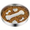 304 Stainless Steel Slow Feeder Dog Bowls with Non-Slip Mat Pet Bowl Anti-Choking Pet Food Bowls for Small & Medium Dogs