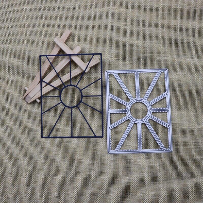Metal Cutting Dies Rectangle Background Sunlight Scrapbook Paper Craft Knife Mould Stencils