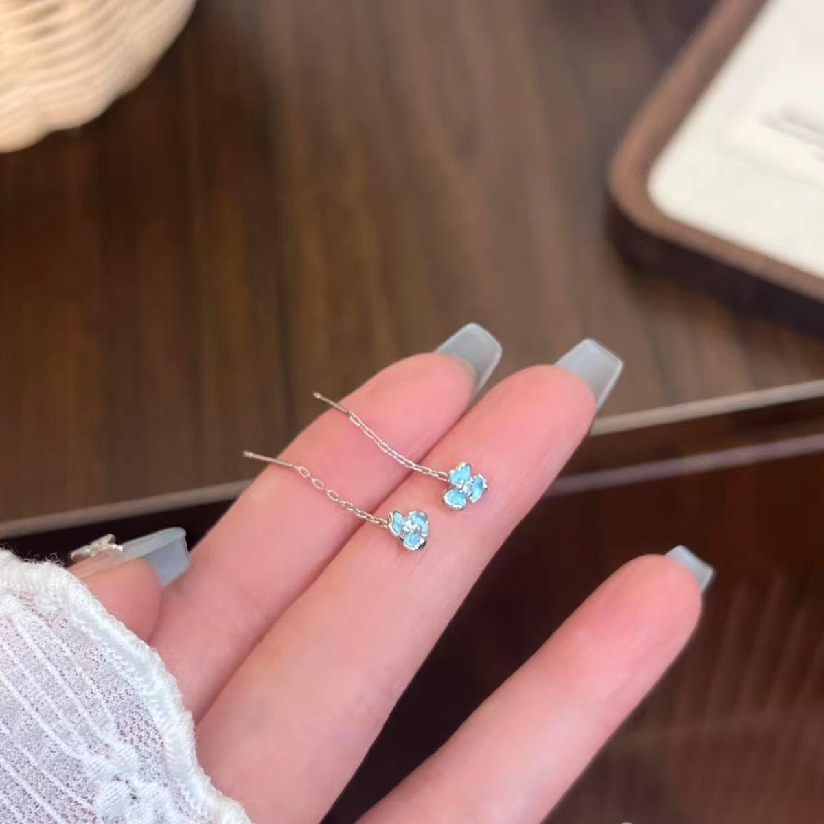 

Роскошные серьги-кисточки из серебряной иглы 925 пробы для женщин