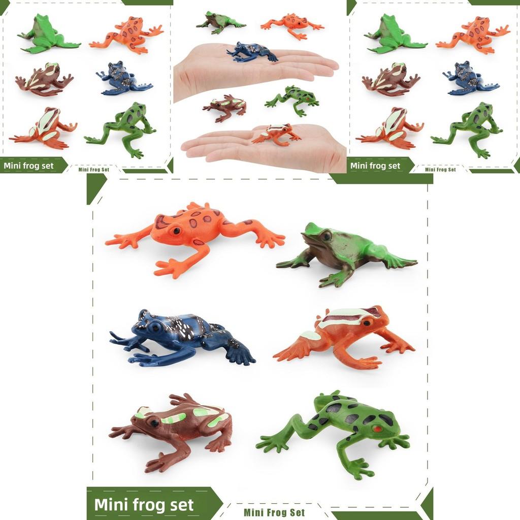 Miniature Frog Animal Model Pvc Desktop Decor For Kids Learning And Collecting