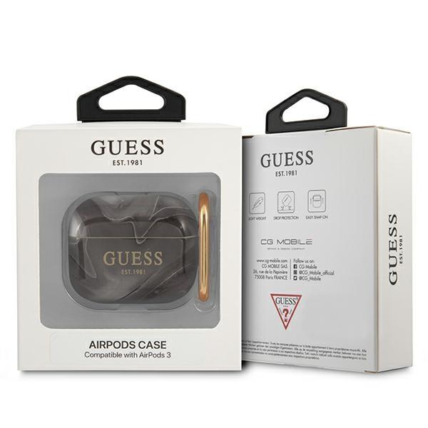 Guess Gua3Unmk Airpods 3 Coverczarny/Black Marble Collection