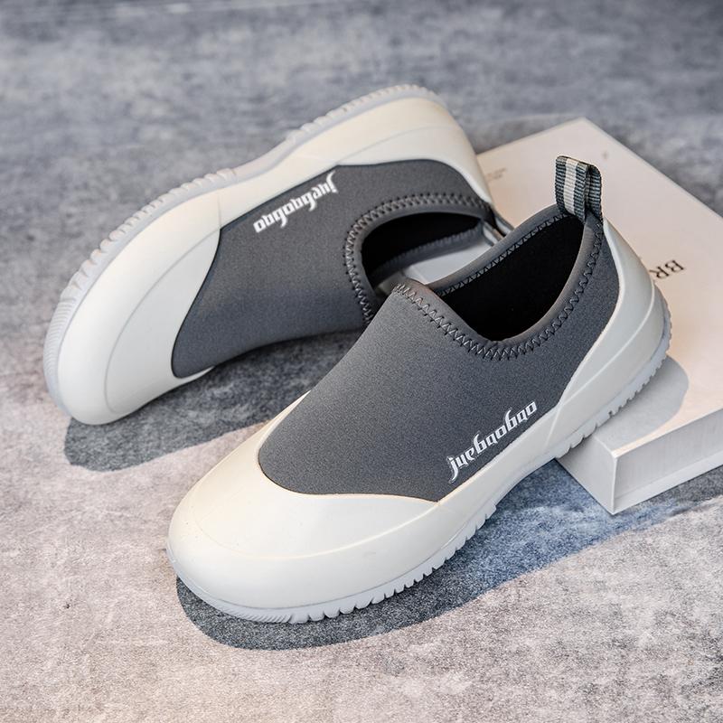 Men's Rain Boots Lightweight Soft-sole No Tired Feet Fishing Water Shoes Large Sizes Available Men's Waterproof