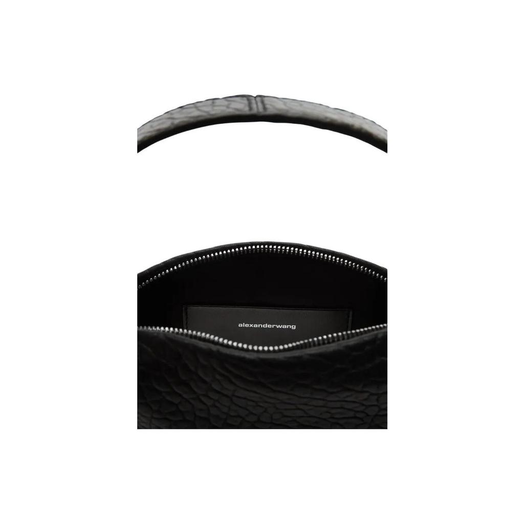 Alexander Wang Ricco Stud-Detailed Zipper Clutch Mini Lambskin Handbag for Women in Black
