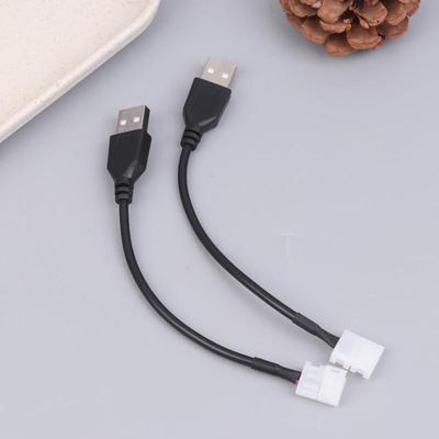 5/10Pcs Usb Cable Connector To 2Pin 8Mm/10Mm Free Welding Led Strip Connector Led Ribbon Strip Light Adaptor