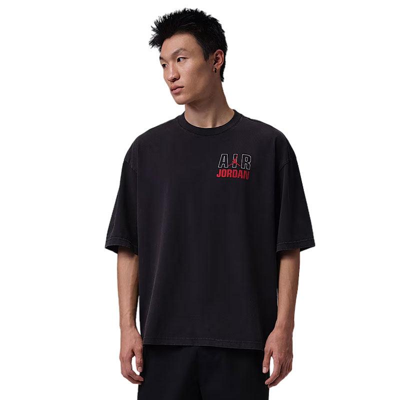 Men's Jordan Air T-Shirts Men's Black Crew Neck