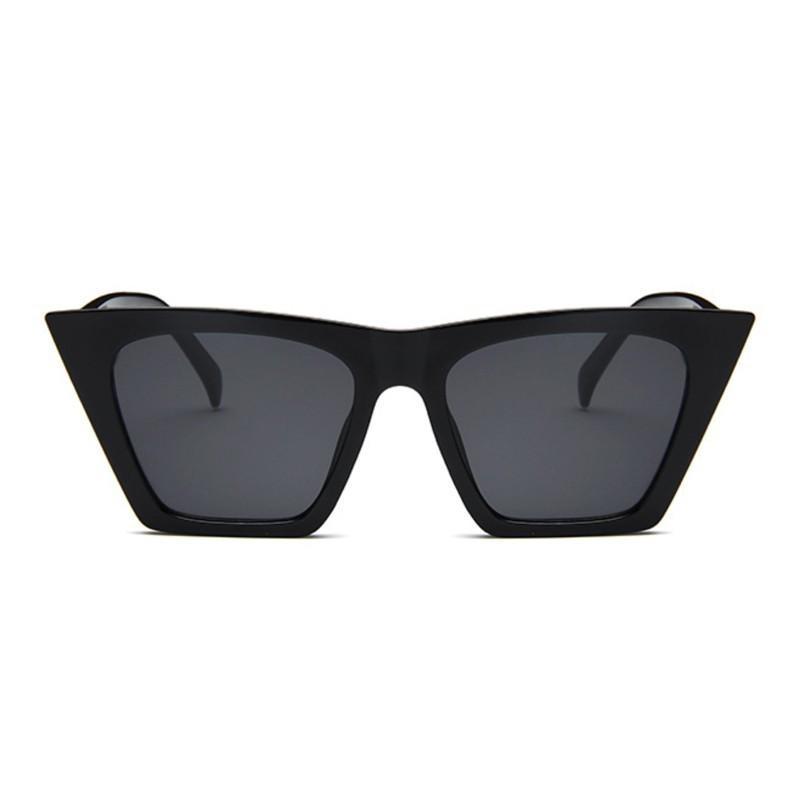 Female Vintage Sunglasses Woman Fashion Cat Eye Luxury Sun Glasses Classic Shopping Lady Black  Uv400