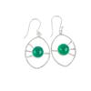 Green Onyx Cab Gemstone 925 Sterling Silver Jewelry Handmade Hook Earrings 2.00" EE-52-29
