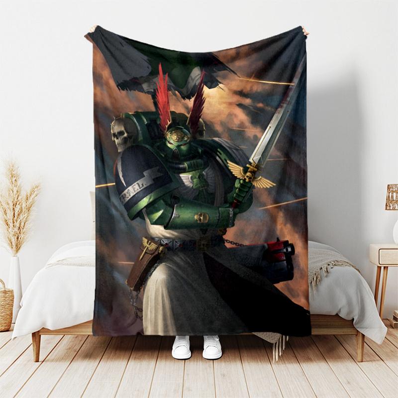 Warhammer 40K Theme Printed Blanket,Perfect for Couch, Bed, Travel & Outdoor Use | Machine Washable, Cozy & Durable.