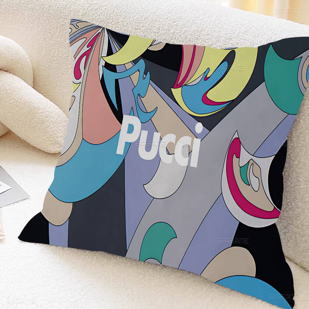 E-Emilio P-Pucci Logo Personalized Pillow Cover Kids Bedroom Wild Party Decor Pillowcase Kid Birthday Shower Gift
