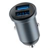 WIWU Wi?CC031 Nano Lite 12W Aluminum Alloy Car Charger Dual USB QC3.0 Fast Charging Adapter
