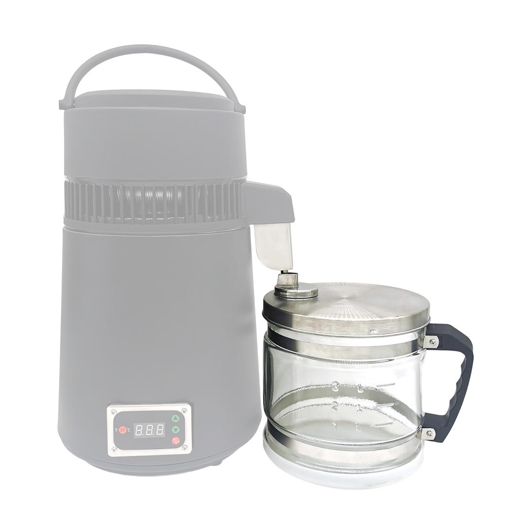 4L Distilled Water Collector Container For Kitchen Countertop Distillers Transparent Design Glass Collection Bottle