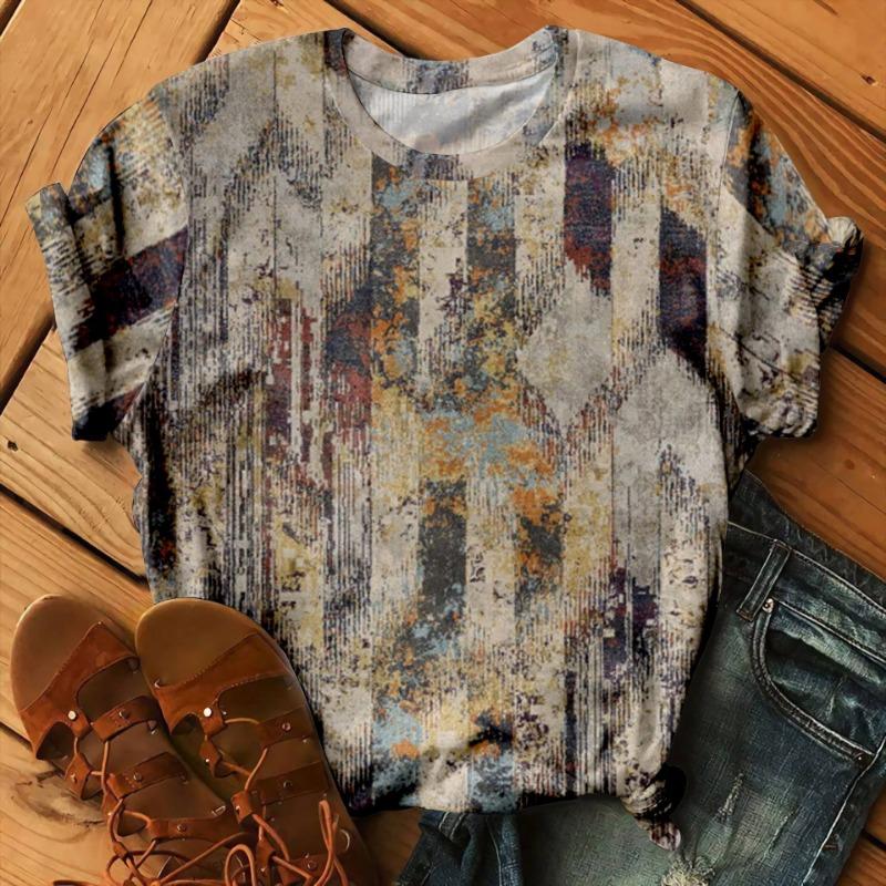 Roztomilá malá černá kočka Obrázek 3D digitální tisk Volné oversized dámské letní tričko s krátkým rukávem s kulatým výstřihem