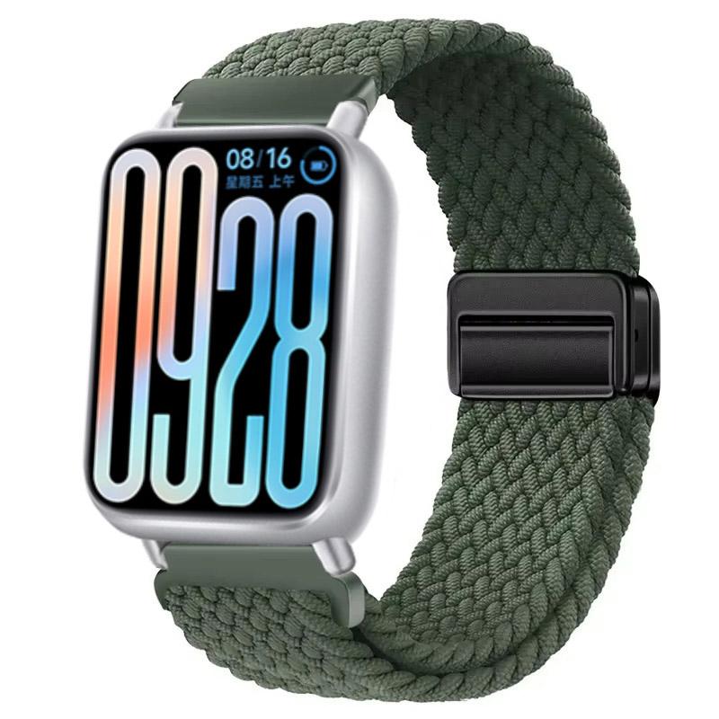 Bracelet en nylon pour Xiaomi Band 8Pro/9Pro Tressé à boucle magnétique Respirant Réglable Bracelet pour Redmi Watch 5-4 Bracelet de montre