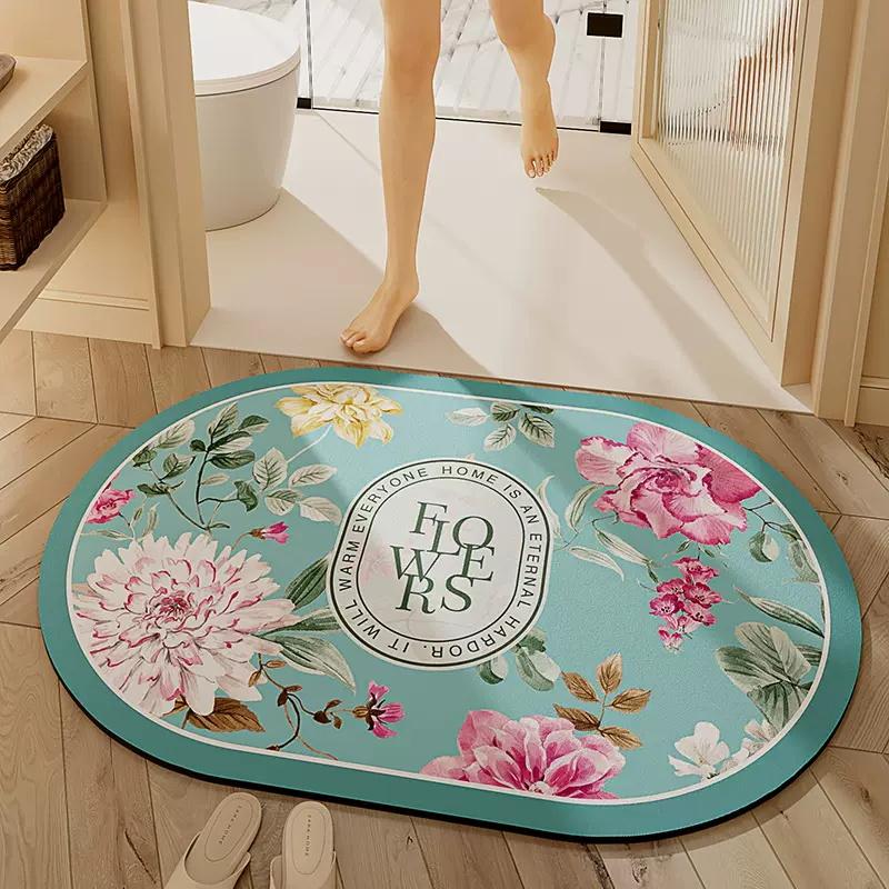 Nordic Bathroom Rugs Anti Slip Bath Mat Foot Mats Quick Dry Shower Carpet Toilet Rugs Door Mat Washable For Living Room