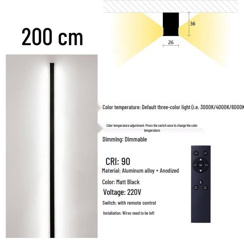 Modern Minimalist Bedside Long Strip Wall Light for Bedroom
