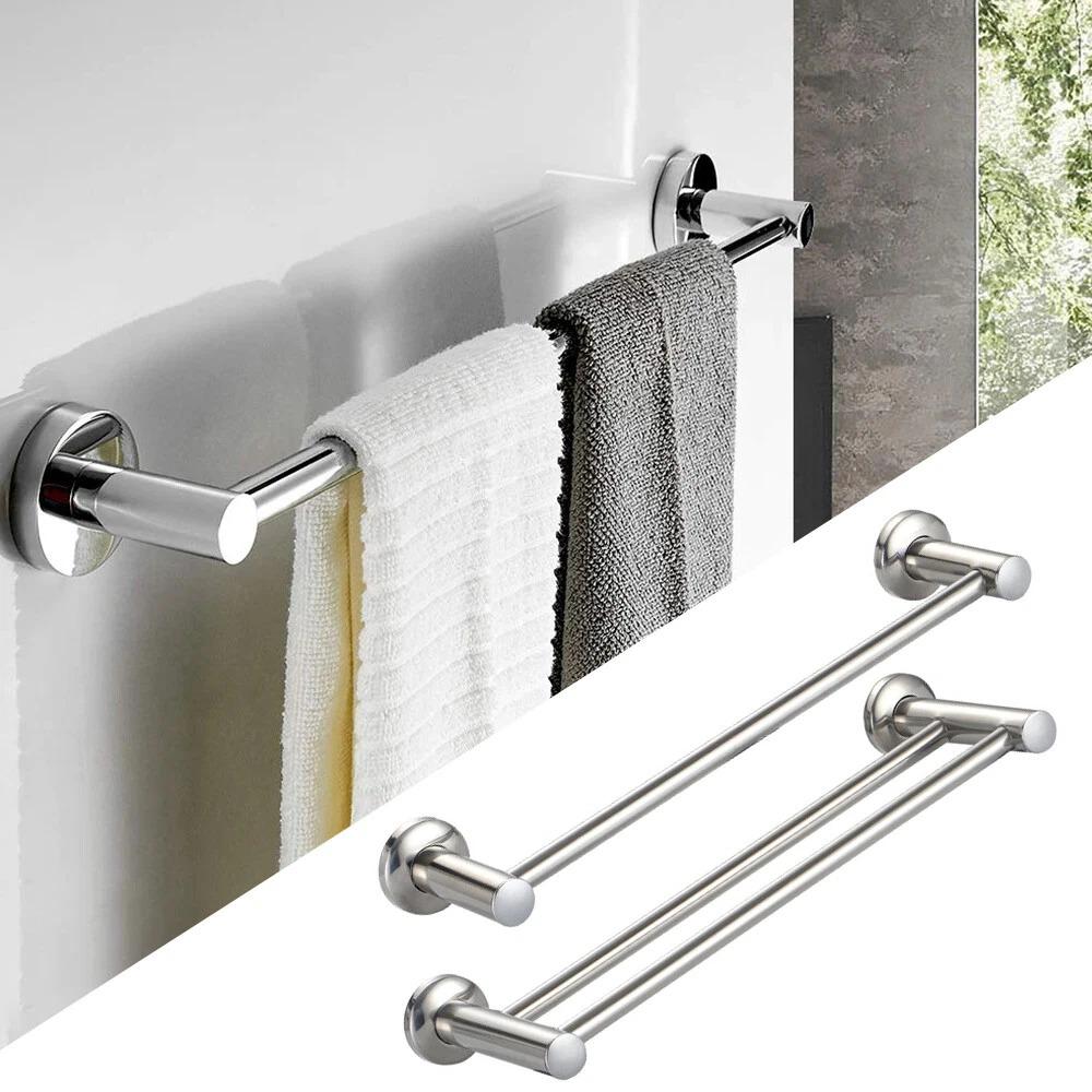 30cm Držák na ručníky Nerezový věšák na ručníky Prodloužený Zesílený Jednoduchý Dvojitý Tyčový Koupelnový Hotelový Nástěnný Držák Toallero