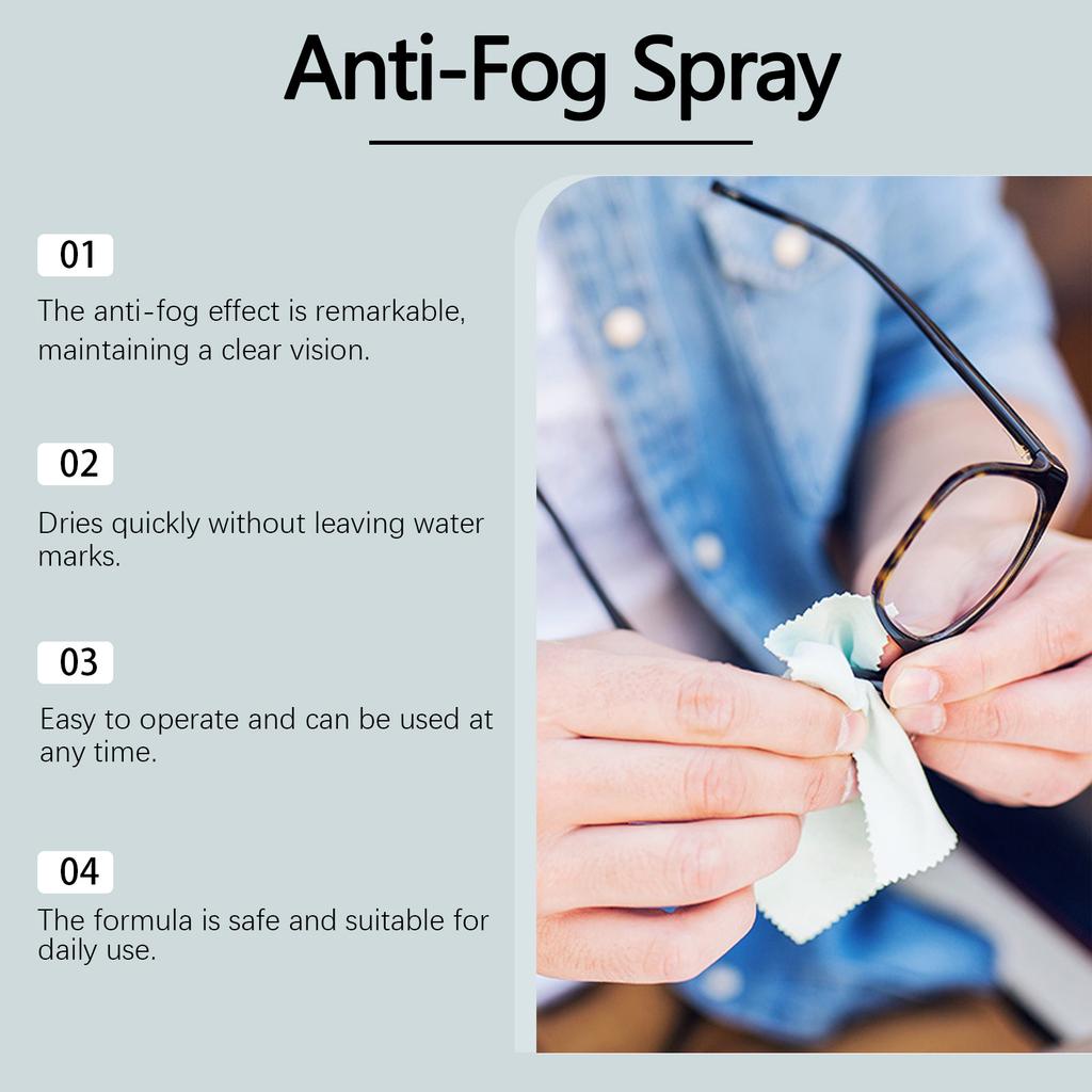 Eyeglass Cleaning Fluid Anti Fog Glasses Cleaning Lenses Remove Scratches Fingerprint Clear Vision Waterproof Portable Defogger