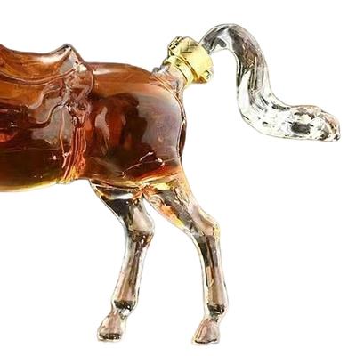 Butelka na alkohol w kształcie konia Przezroczyste szkło Pojemnik na whisky Przezroczysta butelka piwna Do baru koktajlowego Napój Alkohol Domowy Bar Impreza Kuchnia