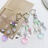 Cat Claw Heart Flower Keychain Cute Decorations Keyring Ornament Backpack Handbag Charm Pendant Gift for Girls Women