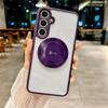 Magnetic Bracket Clear Phone Case For iPhone 17 16 15 14 13 12 11 Pro Max Plus 17Air Wireless Charging Hard Acrylic Back Cover