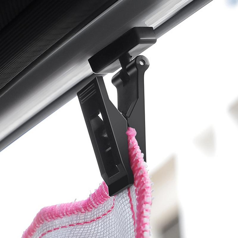 For General Car Ticket Holder Magnetic Car Card Holder Storage Clips 2 Pieces Adhesive Storage Organizer Clamp Hanger Hooks For