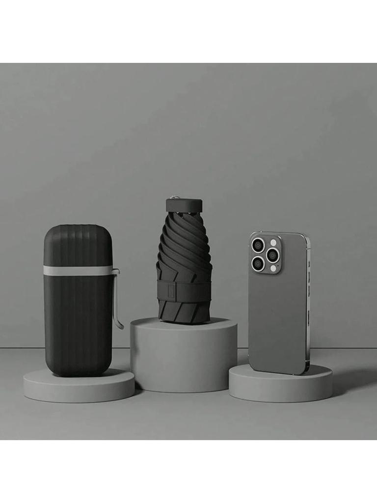 Mini Parapluie de Poche Compact pour Femmes Léger 5 Pliant Protection Solaire Soleil et Pluie Petit Sac Parapluies Paraguas