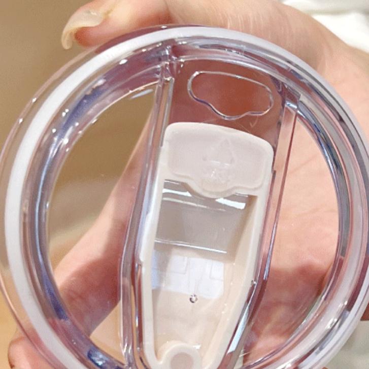 580ML Coffee Cup Thermos Bottle Stainless Steel Vacuum Insulation Cold Drink Bottle Travel Mugs with Straw Car Water Bottles