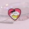 Comedy Anime Enamel Pin Custom Cartoon Character Heart Shape Metal Brooches Lapel Backpack Badge Jewelry Gift For Kids Friends
