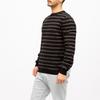 Men's DEELUXE 74 Striped Fine Knit Round Neck Sweater