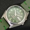 VINTAGE ORIENT AUTOMATIC 46941 JAPAN MENS GREEN COLOR DIAL WATCH a700709-5 R204-a700709