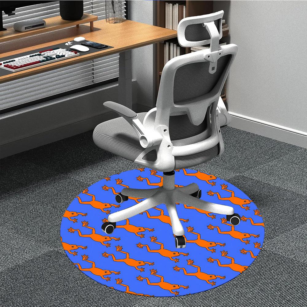

1pc Frog Pattern Chair Carpet for Office, Non-slip, Soft and Durable Office Rug for Decoration, Perfect for Office yy260105016 80cm by 80cm