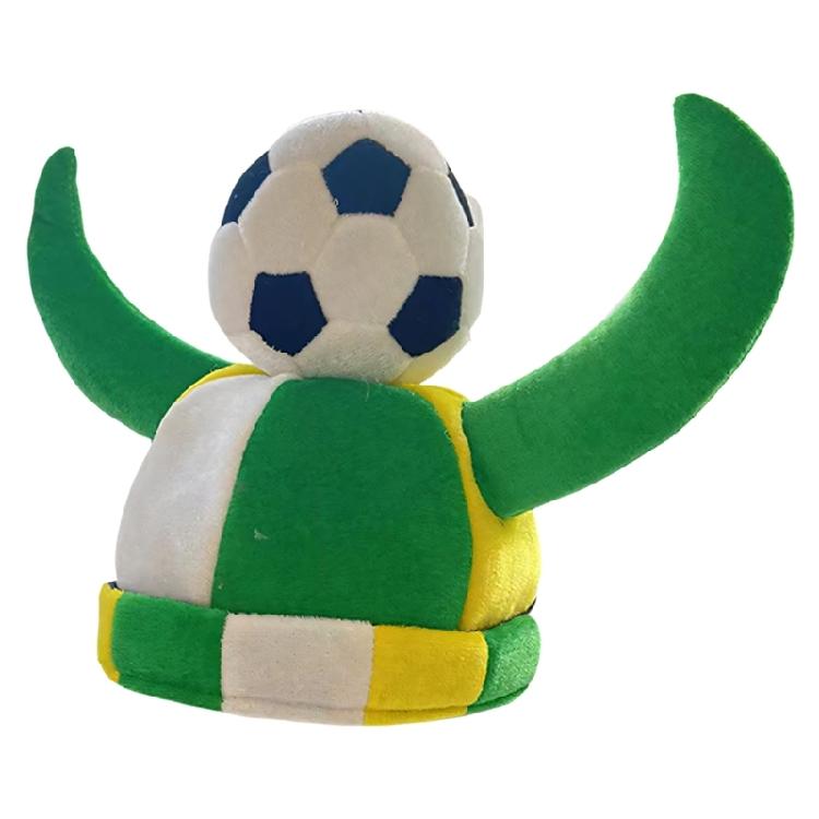 

Exciting Ox Horn Football Cap Costume Hat For Fan To Show Group Spirit During Game And Parties зелёный