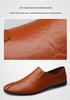 Men's Black Leather Slip-On Shoes – Breathable, Comfortable, Formal Business & Driving Shoes