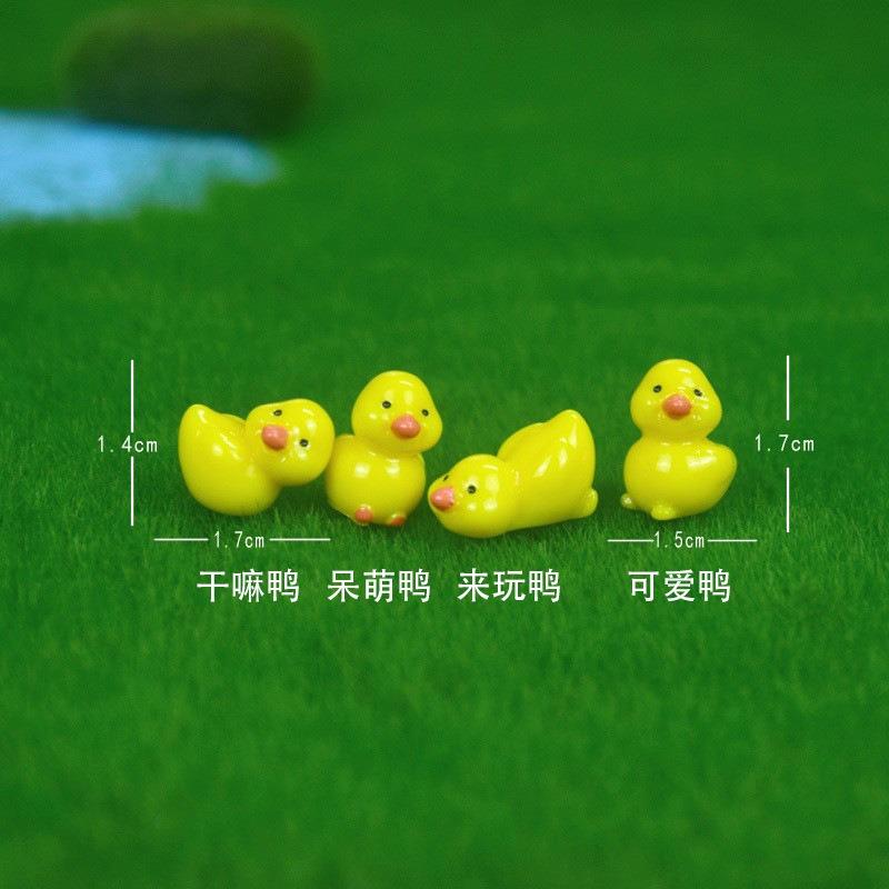 12Pcs Diy Cute Duck Cute Grain Doll Creative Home Resin Micro Landscape Decoration Small Ornament