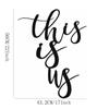 'This Is Us' Wrought Iron Elegant Metal Artwork Wall Stickers for Personalized Home Décor and Inspirational Quotes
