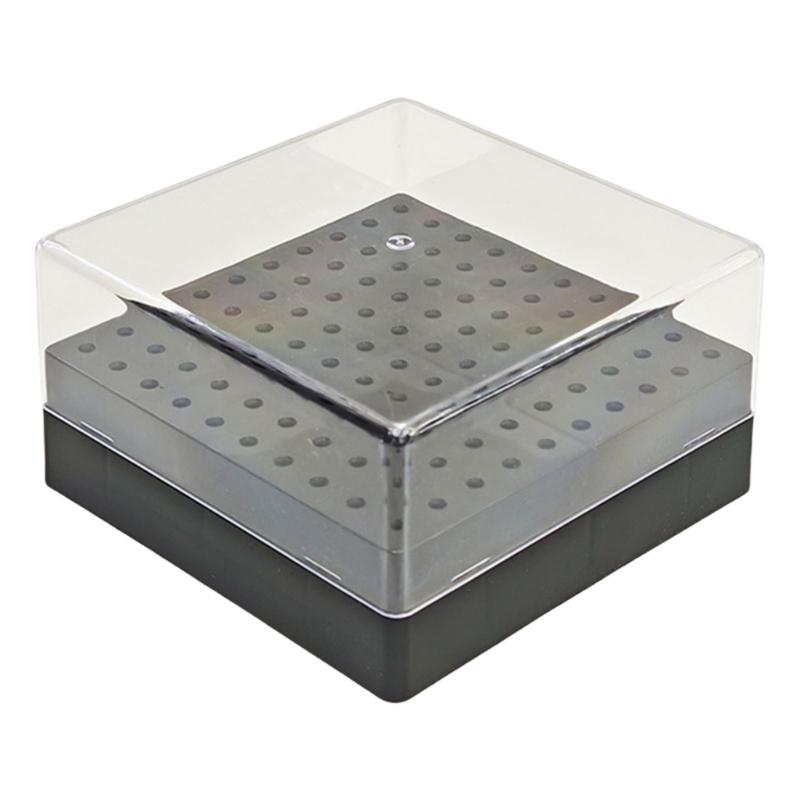 Professional Manicure Tool Storage Case 100 Slot Clear Lid Organizer Nail Drill Bits Accessories for Women and Men