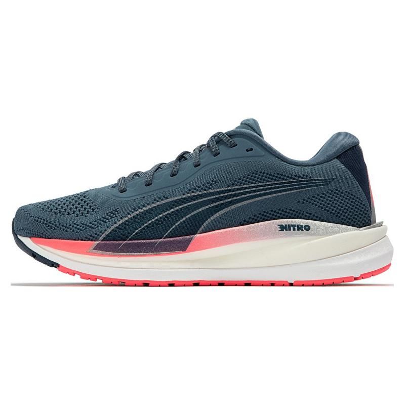 

Puma Magnify Nitro Knit Durable Breathable Low-Top Running Shoes Women sneakers Deep-Blue Red 376908-03 37