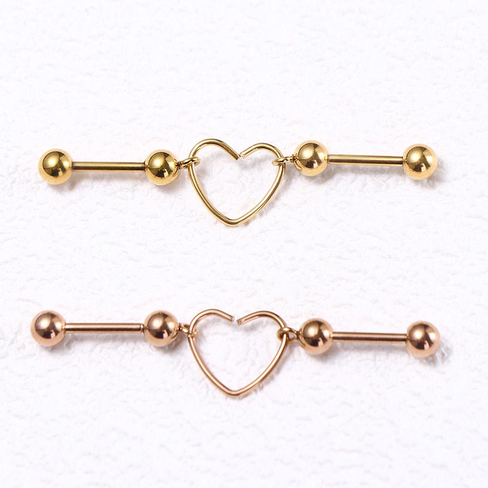 Party Lady Fashion Design Ear Bone Stud Korean Style Earring Women Earring Piercing Heart Earring