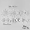 Transparent Snowflake Acrylic Ornament Set for Christmas Tree Decoration