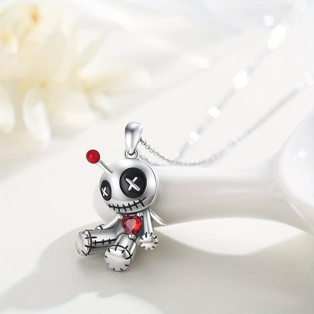 Collier Poupée Gothique Maudite Unique Avec Design Géométrique Et Breloque Punk Créative